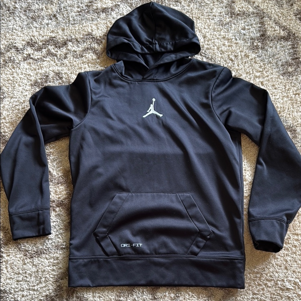 Jordan Black Hoodie/pants set with Iconic Logo